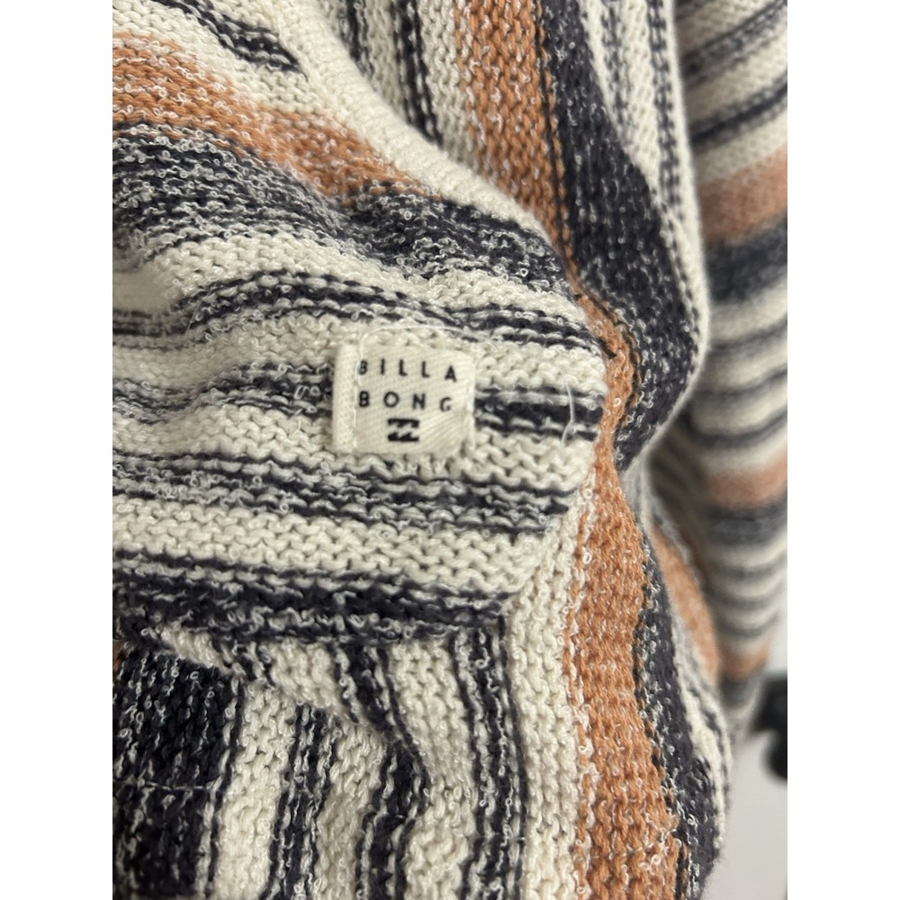 Billabong Baja Beach Striped Hooded Knit Sweater Women's Size L - Picture 5 of 5
